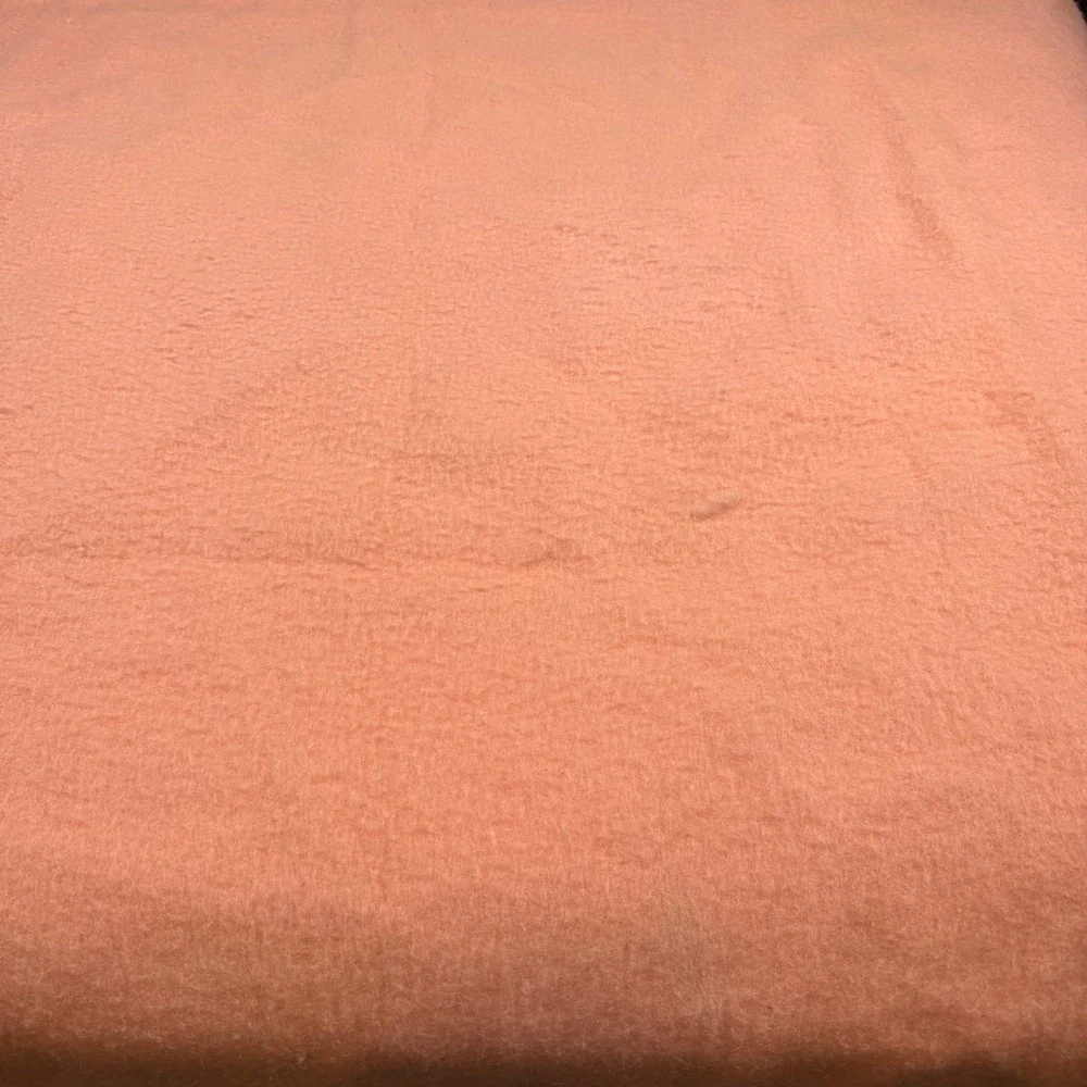 Vtg Van Wijk Deken 100% Virgin Wool Health Blanket Peach Pink Made in Holland